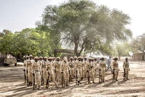 Soldats tchadiens formés au contre-terrorisme, à N’Djamena, le 15 mars 2017. Photo d’illustration. © BRYAN DENTON/NYT-REDUX-REA