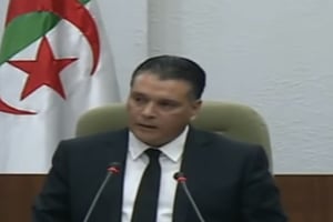 Mouad Bouchareb, le président de l’Assemblée populaire nationale (APN), a été désigné pour assurer l’intérim à la tête du FLN. © Capture écran/YouTube/Algérie Bladna