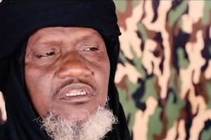 Amadou Koufa, dans une vidéo de propagande jihadiste diffusée le 8 novembre. © DR / Capture d’écran du SITE / SITEINTELGROUP.com