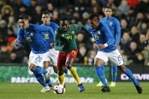 Le match amical entre le Cameroun et le Brésil au stade MK de Milton Keynes, en Angleterre, le 20 novembre 2018. © Frank Augstein/AP/SIPA