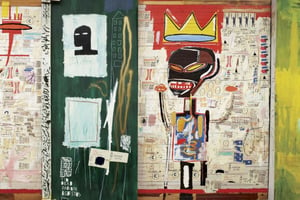 Grillo, 184 : une oeuvre de Jean-Michel Basquiat fourmilliant de références à l’Afrique. © Fondation Louis Vuitton/Marc Domage