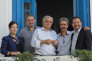 Najet Yacoubi, Koutheir Bouallègue, Ridha Raddaoui, Abdelmajid Belaïd (frère de Chokri Belaïd) et Souheil Mdimegh (de g à droite). © hichem