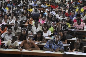 Un cours à l’université Félix Houphouët-Boigny à Abidjan. © Olivier pour Jeune Afrique/2013.