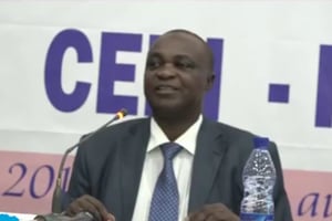 Norbert Basengezi, le vice-président de la Commission électorale nationale indépendante (Ceni) de la RDC. © Capture écran/YouTube/WebTVCeniRDC