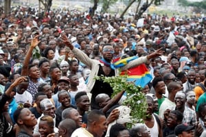 Des supporters de Felix Tshiseked le 10 janvier 2019. © Reuters