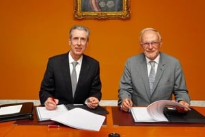 Gilles Tonelli, conseiller ministre monégasque des Relations Extérieures et de la Coopération, et Jean Michel Severino, président d’Investisseurs & Partenaires. © Direction de la Communication / Michael Alesi
