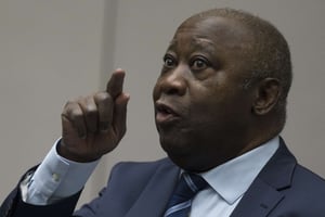 Laurent Gbagbo, à la CPI le mardi 15 janvier 2019. © Peter Dejong/AP/SIPA