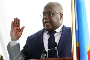 Félix Tshisekedi lors de sa prestation de serment, le 24 janvier à Kinshasa. © Jerome Delay/AP/SIPA