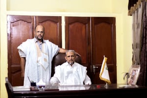 Jamil Mansour (à g.) et Mohamed Mahmoud Ould Seyidi, en janvier 2018, à Nouakchott. © Daouda corera pour ja