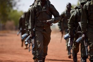 Des soldats burkinabè, lors d’un exercice (Illustration). © DR / état-major des armées Burkina Faso
