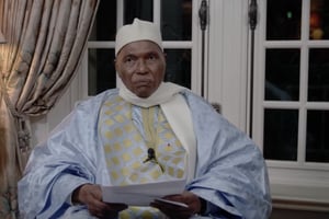 L’ex-président sénégalais, Abdoulaye Wade, dans une vidéo diffusée mardi 5 février. © Capture d’écran YouTube