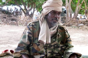 Le chef rebelle tchadien Timan Erdimi près d’El-Geneina, dans la région du Darfour, au Soudan, le 21 avril 2009. © GUILLAUME LAVALEE/AFP