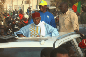 Abdoulaye Wade, lors de son retour à Dakar, le jeudi 7 janvier 2019. © Cheick Berthe