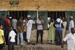 Dans un bureau de vote de Kano, dans le nord du Nigeria, lors des élections de samedi 23 février 2019. © Ben Curtis/AP/SIPA