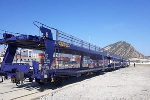 Au Maroc, Gefco vient de livrer 47 wagons porte-voiture qui seront exploités par l’Office national des chemins de fer .