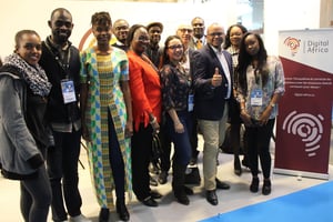 Dans le stand de La Ferme Digitale, l’association Digital Africa initiée par l’AFD, réunie une dizaine de start-up africaines innovantes au Salon International de l’Agriculture de Paris, du 23 février au 3 mars 2019. © JA