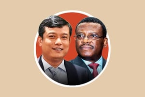 Do Manh Hung (Viettel Global), et Joseph Dion Ngute, Premier ministre du Cameroun © Montage JA