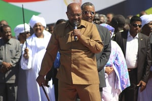 Le président soudanais Omar el-Béchir, ici en janvier 2019 à Khartoum. © Mahmoud Hjaj/AP/SIPA