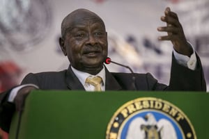 Le président ougandais Yoweri Museveni, en mai 2018. © Bullen Chol/AP/SIPA