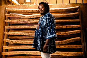 Le dramaturge a reçu, en 2018,le Grand prix littéraire d’Afrique noire pour Terre rouge. © Sophie Garcia | hanslucas.com pour JA