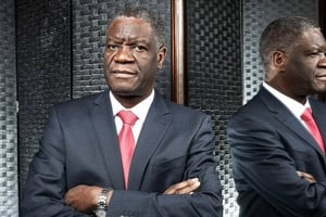 Le Dr Denis Mukwege, lors de son passage à Paris, en mars 2016. © Bruno Lévy pour J.A.