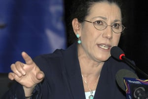 La secrétaire générale du Parti des travailleurs Louisa Hanoune. © AP/SIPA