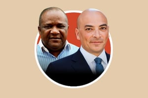 Léandre Nzué, maire de Libreville, et Malek Sukkar, PDG d’Averda. © Montage JA