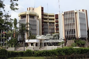 Le siège de la Banque de Développement des Etats de l’Afrique Centrale (BDEAC), à Brazzaville (Congo). © Baudouin Mouanda pour JA.