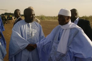 Oumar Sarr et Abdoulaye Wade, en 2013. © DR / Facebook Oumar Sarr