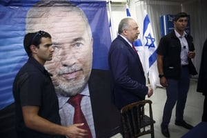 Avigdor Lieberman après une conférence de presse, le 30 mai 2019. © Oded Balilty/AP/SIPA