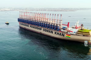 Le bâtiment Osman Khan, d’une capacité de 480/MW, fournit 26/% de l’électricité du Ghana. © Karadenizsosyal/Wikimedia Commons