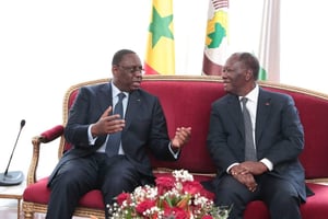 Macky Sall (à gauche) et Alassane Ouattara, jeudi 20 juin 2019 à Abidjan. © Twitter