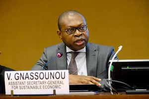 Viwanou Gnassounou est le sous-secrétaire général du groupe ACP en du développement économique durable et du commerce. © Twitter/UNCTAD