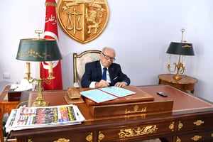 L’ex-président tunisien Béji Caïd Essebsi, en juillet 2019. © Facebook/Présidence Tunisie