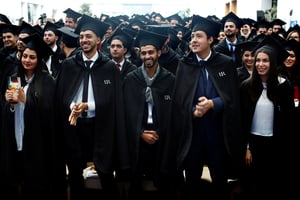 Cérémonie de remise des diplômes, le 2 février dernier, à l’université de Rabat. © Youssef Boudlal/REUTERS
