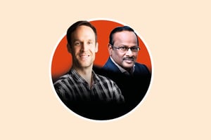 3056 Têtes d’affiche © Will Fitzgibbon, éditeur en chef des Mauritius Leaks et Dharmendar Sesungkur , ministre mauricien des services financiers et de la Bonne gouvernance