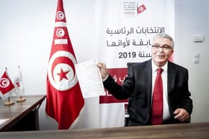 Abdelkrim Zbidi a déposé le 7 août 2019 sa candidature à l’élection présidentielle tunisienne. © Nicolas Fauqué/www.imagesdetunisie.com