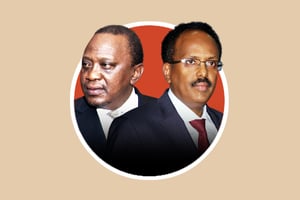 Uhuru Kenyatta et Mohamed Abdullahi Farmajo © Jeune Afrique