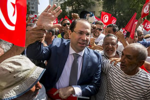 Le chef du gouvernement Youssef Chahed, le jour de son dépôt de candidature à l’élection présidentielle, vendredi 9 août 2019 à Tunis (image d’illustration). © Hassene Dridi/AP/SIPA