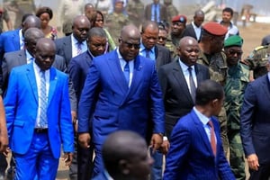 Le président congolais, Félix Tshisekedi, et son directeur de cabinet, Vital Kamerhe, lors d’une visite officielle le 2 septembre 2019. © DR / présidence de la République, RDC