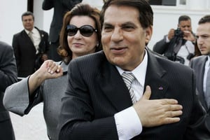 Zine el-Abidine Ben Ali et sa femme Leila , en 2009. © ALFRED DE MONTESQUIOU/AP/SIPA