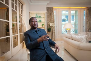 Henri Konan Bédié à son domicile parisien, le 10 septembre 2019. © Vincent Fournier/JA