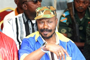 Eddy Kapend, ancien chef d’état-major de l’armée de Laurent-Désiré Kabila, en août 2019 à la prison de Makala. © John Bompengo
