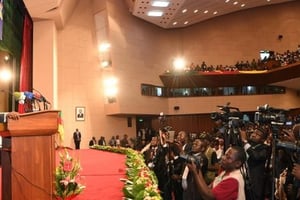 Joseph Dion Ngute, le Premier ministre camerounais, lors de l’ouverture du dialogue national à Yaoundé, le 30 septembre 2019. © DR / Dialogue national