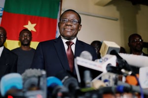 Maurice Kamto, en octobre 2018 à Yaoundé (archives). © REUTERS/Zohra Bensemra