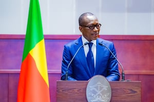 Patrice Talon lors de la cérémonie de clôture du dialogue national, le 12 octobre 2019. © Présidence du Bénin