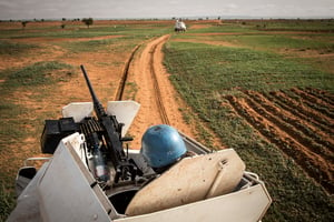 Les Casques bleus sénégalais, lors de l’opération militaire « ORYX » dans le Centre du Mali, un plan d’urgence en soutien aux autorités maliennes pour protéger les civils., le 5 juillet 2019. © MINUSMA/Gema Cortes