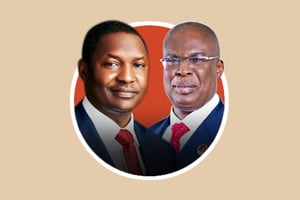 Abubakar Malami, ministre nigérian de la Justice, et Timipre Silva, ministre nigérian du Pétrole © Crédit : Blossom Ozurumba