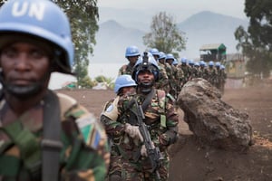 Des casques bleus tanzanien lors d’un entraînement dans le Nord-Kivu, en 2013. © MONUSCO/Sylvain Liechti