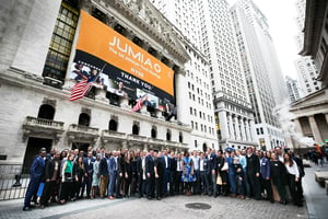 Introduction de Jumia Technologies sur le New York Stock Exchange, en avril 2019. © NYSE